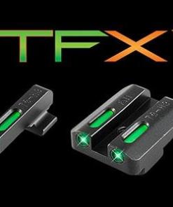 Truglo TFX Tritium-Fiber-Optic Day/Night Sights Fits FNH FNP-40 FNX-40 FNS-40 (Including Compact) - White Outline Front/Rear Green