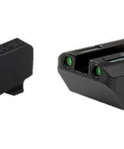 Truglo TFX Tritium/Fiber-Optic Day/Night Sight Set (Suppressor Height) fits Glock 20 21 25 28 29 30 31 32 37 40 and 41 - White Outline Front