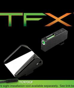 Truglo TFX Tritium Fiber Optic XTREME Handgun F.A.S.T. Sights Fit Glocks Except 42/43 & M.O.S. - F.A.S.T Rear Sight / TFX Front Sight - White
