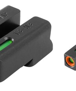 Truglo TFX Pro Tritium/Fiber-Optic Day/Night Sights Fit Novak LoMount cut .270 front / .450 rear - Orange Outline Front/Rear Green