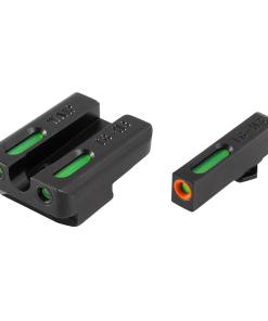 Truglo TFX Pro Tritium/Fiber-Optic Day/Night Sights Fit Taurus Millennium G2|Taurus 709 Slim|Taurus 740 Slim - Orange Outline Front/Rear Green