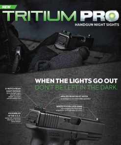 Truglo Tritium Pro Night Sights Fit Kahr Arms K MK P PM T&TP Models with New Dovetail (Post-2004) - Front Outline White/Rear Green
