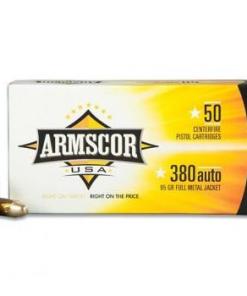 Armscor Handgun Ammunition .380 ACP 95 gr FMJ 920 fps 50/ct