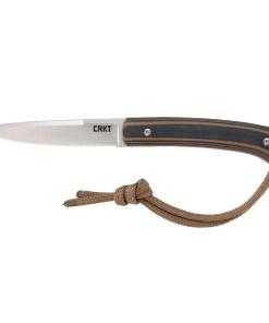CRKT Biwa Fixed Drop Point Knife 3" Blade Brown Black