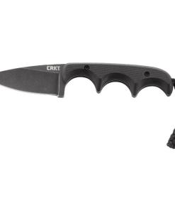 CRKT Minimalist Black Fixed Knife 2-1/8" Drop Point Blade Black