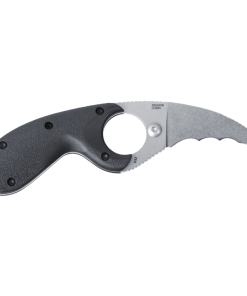 CRKT Bear Claw Fixed Blade Knife 2-2/5" Veff Serrated Hawksbill Blade Black