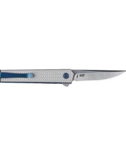 CRKT CEO Microflipper Folding Knife 2-3/8" Drop Point Blade Silver and Blue