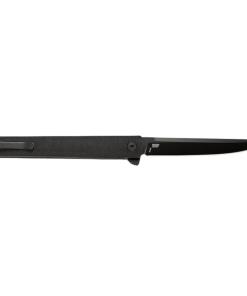 CRKT CEO Flipper Folding Knife 3-3/8" Straight Back Blade Black