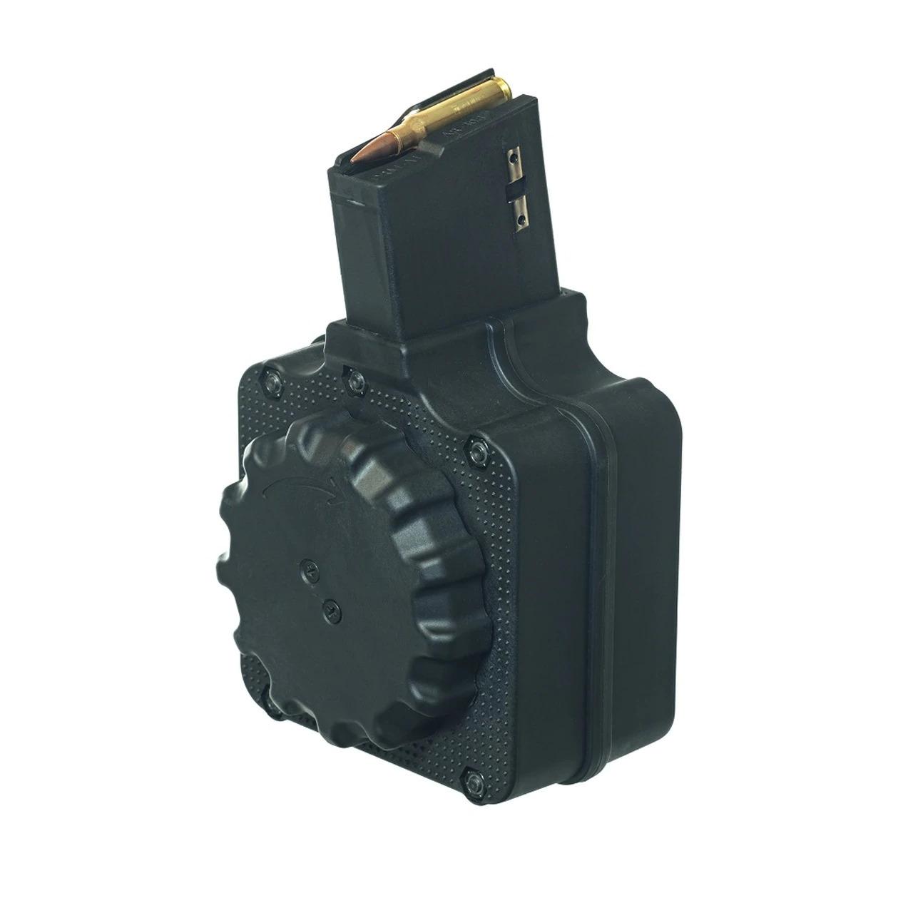 ProMag Black Polymer AR Magazine For AR-308 .308 Win 50/rd Drum