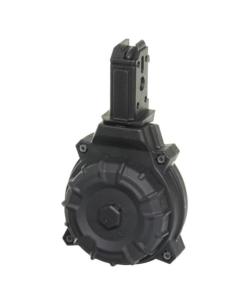 Promag CZ Scorpion Magazine 9mm Black Polymer Drum 50/rd