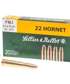 Sellier & Bellot Rifle Ammunition .22 Hornet 45 gr FMJ 2345 fps 20/ct