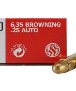 Sellier & Bellot Pistol & Revolver Ammo .25 Auto 50 gr FMJ 50/Box