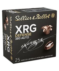 Sellier & Bellot XRG Defense Handgun Ammunition 380 ACP 77gr HP 1116 fps 25/ct