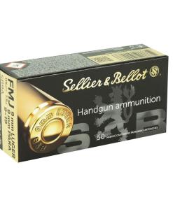 Sellier & Bellot Pistol & Revolver Ammo 9mm Luger 115 gr FMJ 50/ct