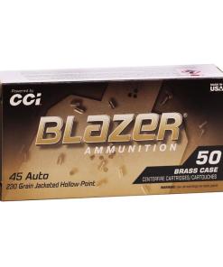 Blazer Brass Handgun Ammunition .45 Auto 230gr JHP 850 fps 50/ct