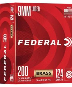 Federal Champion Handgun Ammunition 9mm Luger 124gr FMJ 1090 fps 200/ct