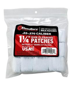 KleenBore 1 1/4" Bore Cleaning Patches .22-.270 Cal .410-20 ga 500/ct