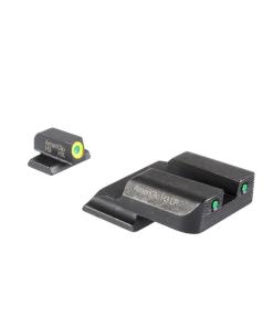 Ameriglo Trooper Tritium Handgun Sight Set for S&W M&P Shield (Excludes EZ) Green Rear Green with LumiGreen Front
