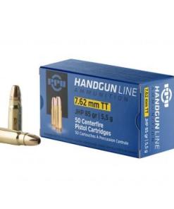 PPU Handgun Ammunition 7.62mm Tokarev 85 gr JHP 1675 fps 50/ct