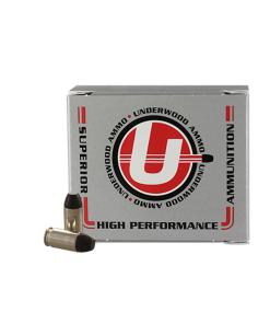 Underwood Flat Nose Black Cherry Coated Handgun Ammunition .380 ACP 100gr FN 975 fps 20/ct