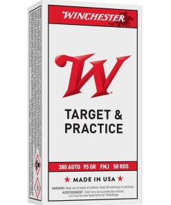 Winchester USA Handgun Ammunition .380 ACP 95 gr FN 50/ct