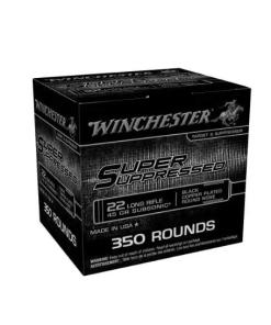 Winchester Super Suppressed Subsonic Rimfire Ammunition .22 LR 45gr CPRN 1090 fps 350/ct