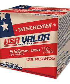 Winchester Lake City Valor Series M193 Rifle Ammunition 5.56mm 55gr FMJ 3180 fps 125/ct