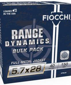 Fiocchi Range Dynamics Handgun Ammunition 5.7x28 FN 40gr FMJ 1700 fps 150/ct