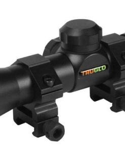 Truglo 4x32mm Compact Crossbow Scope with Weaver Style Rings - Crossbow Reticle Black
