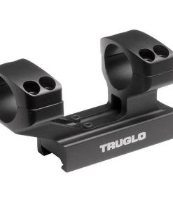 Truglo 1-Piece Reversible Picatinny/Weaver Tactical Scope Mount with 30mm Rings 1"H / 2-7/8L Base - Black